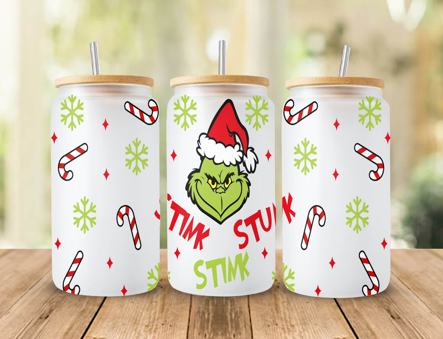 Weihnachten Green Mean Guy Libbey Glasdose Wrap Png Bundle, Weihnachtsfilm 16oz Libbey Dose, Stanley Tumber, Sofortiger Download, PNG nur Wrap