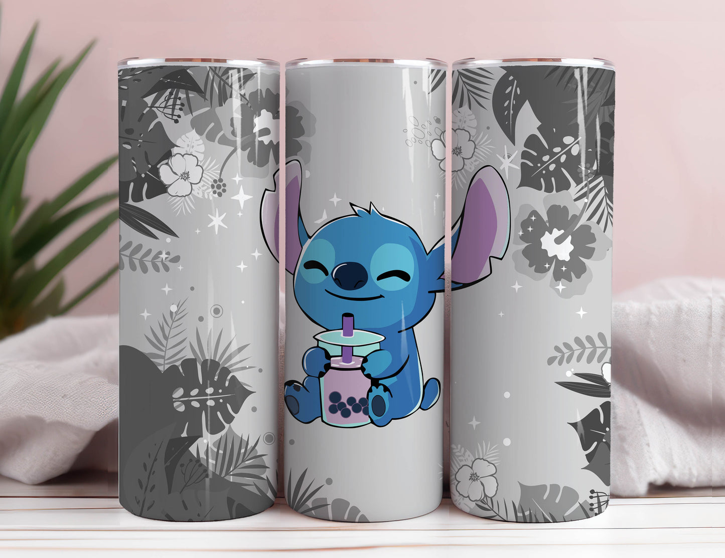 Mickey, Pooh, Stitch, Yoda Sublimationsdesign, ideal für 20oz Skinny Tumbler, kann für Sublimation, Wasserrutsche oder zum Bedrucken von Vinylfolien verwendet werden, süßer Wasserbecher