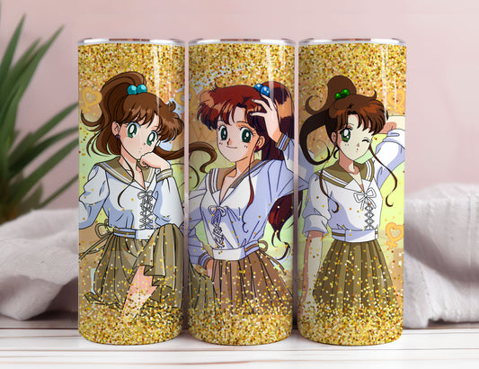 Sailor Moon Tumbler 20oz, Mädchen Tumbler 20oz PNG Sublimation Wrap Sailor Design, Tumbler Wraps Designs für Straight Tumbler, Digitaler Download 4