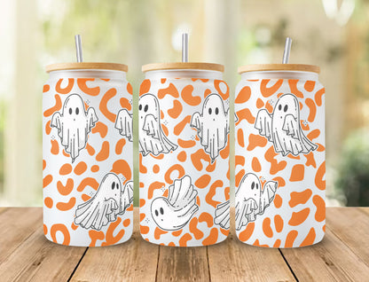 Halloween 16oz glass can png design for sublimation, Nightmare Sublimation digital download