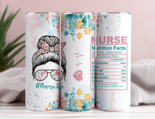 Krankenschwester 20 oz Skinny Tumbler PNG Sublimation Design Download, Krankenschwester Tumbler Wrap PNG, 20 oz Tumbler Designs, Tumbler PNG Download 4