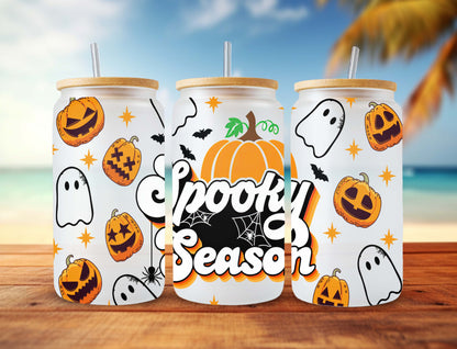 Bundle Halloween 16oz Can Glass, Halloween Can Glass, Spooky Can Glass, Spooky Vibes, Halloween Png, Can Glass Wrap, Png Instant Download - VartDigitals