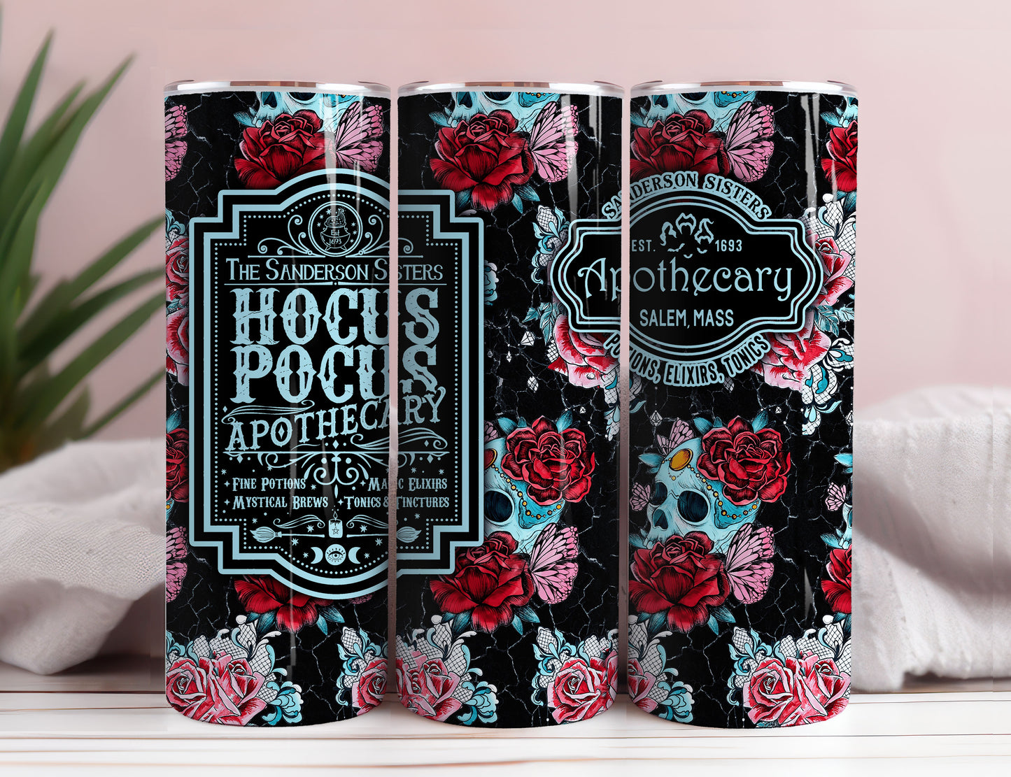 Hocus Pocus Tumbler, Halloween Tumbler 20oz Skinny Sublimation, HorrorFilm Tumbler Digitales Design, PNG Sofort Download 4