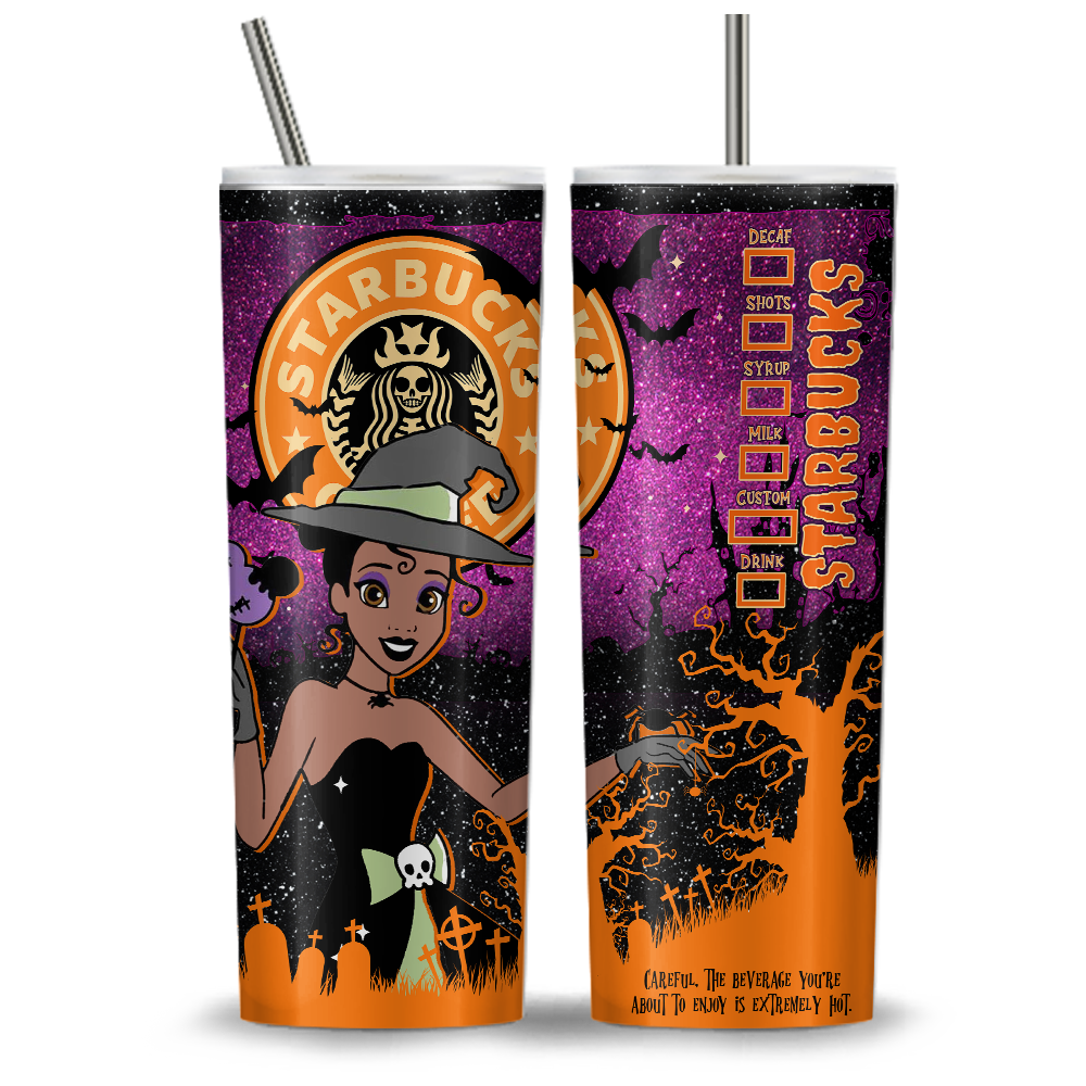 Princess Halloween Starbucks 20oz Tumbler Wrap, Princess Tumbler Png, Ariel Png, Die Schöne und das Biest, Süßes oder Saures, Gruselige Stimmung (11 PNG-Dateien)