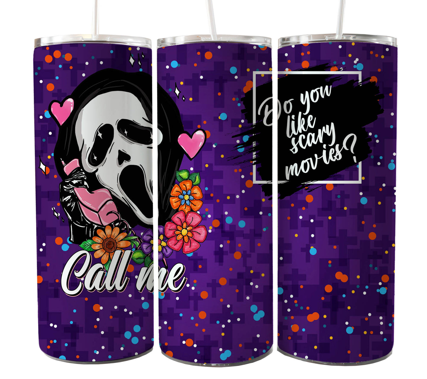 Bundle Horror Charaktere 20oz Skinny Tumbler Sublimation Designs Zeitung Horror Bundle Png Tumbler Straight Digital Download 2