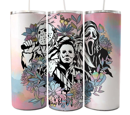 Bundle Horror Charaktere 20oz Skinny Tumbler Sublimation Designs Zeitung Horror Bundle Png Tumbler Straight Digital Download 2