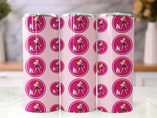 Barbie Tumbler Wrap, 20oz Straight Skinny Wrap, Sublimation Design, Cartoon Tumbler Design, Digital Download - PNG 58 - VartDigitals