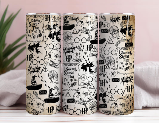 Magischer Zauberer Tumbler Wrap PNG, 20oz Skinny Tumbler, Zauberer Tumbler Wrap, HP Tumbler, Skinny Tumbler Wrap, Full Tumbler Wrap, Png Download