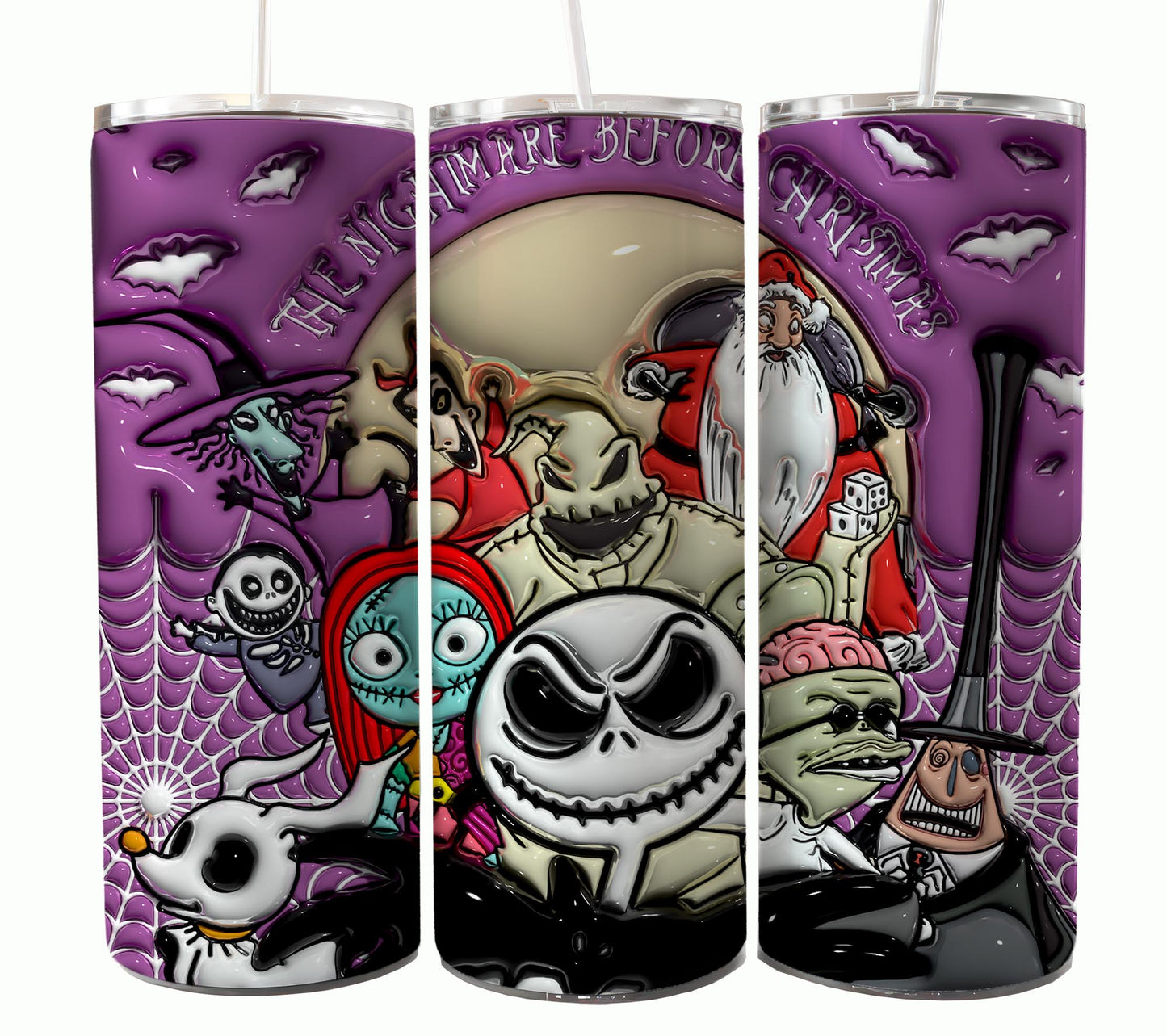 Nightmare Before Christmas Cartoon Charakter Tumbler Wrap Valentinstag 20Oz Tumbler Wrap Png Jack und Sally Tumbler Sublimation Design