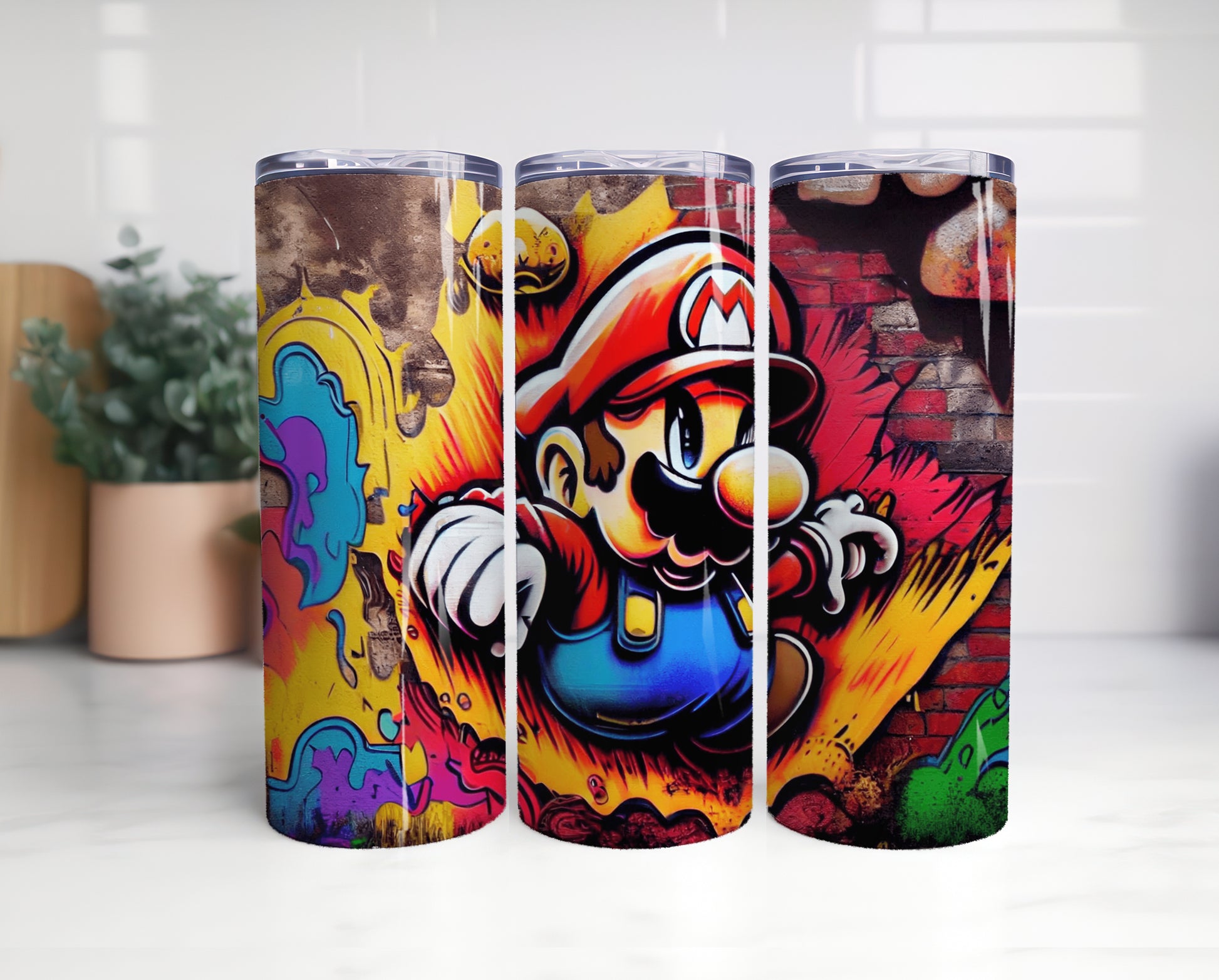 Big Bundle Mario Tumbler, Mario Tumbler 20oz, 20oz Skinny Tumbler, Cartoon Tumbler, Video Game Skinny Tumbler 5 - VartDigitals