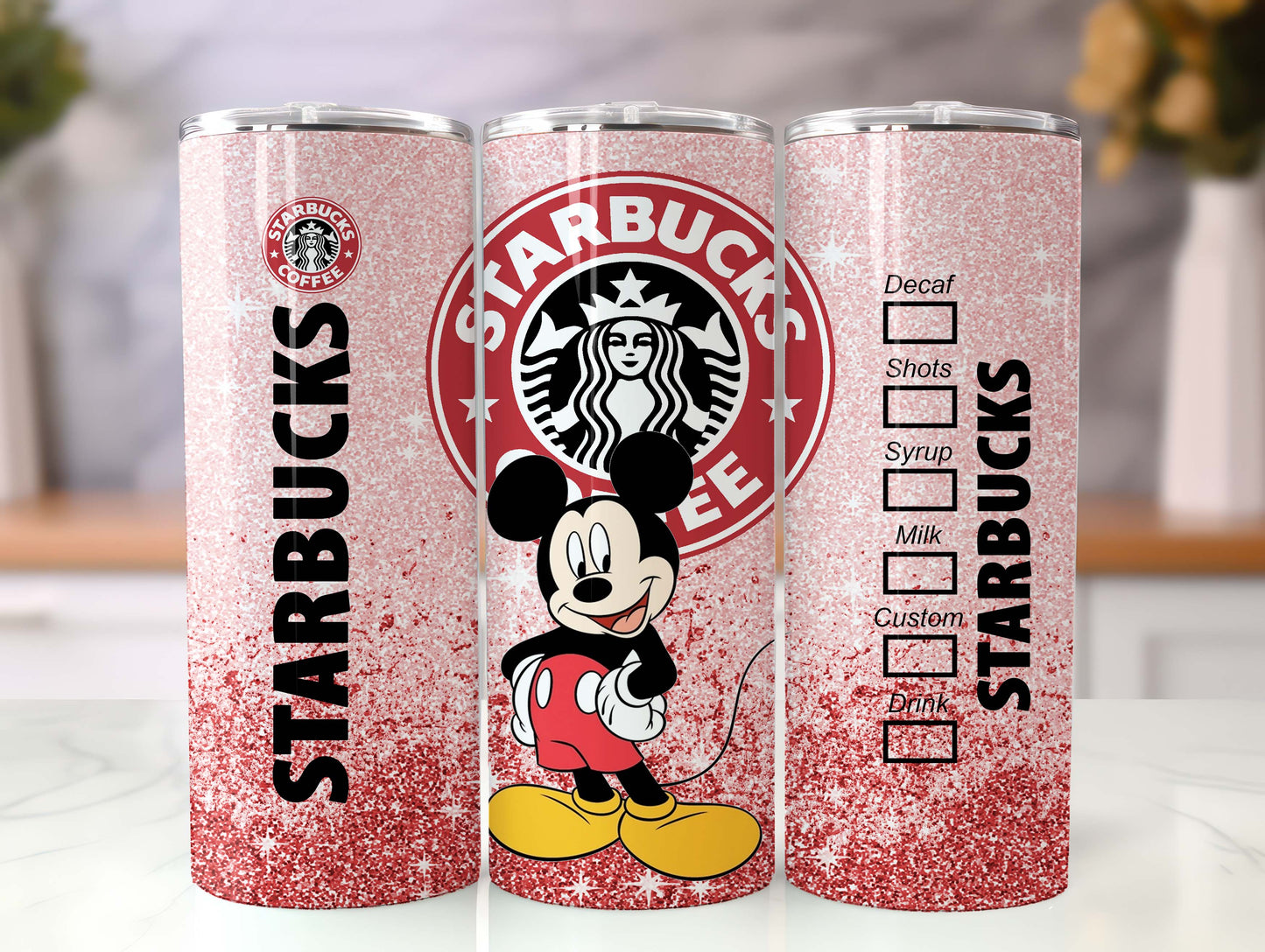 Bundle 20 oz Mickey und Freunde Starbucks Tumbler Wrap, Mickey Minnie Tumbler PNG, Baby Yoda Tumbler, Pooh Kaffee Tumbler Sublimation