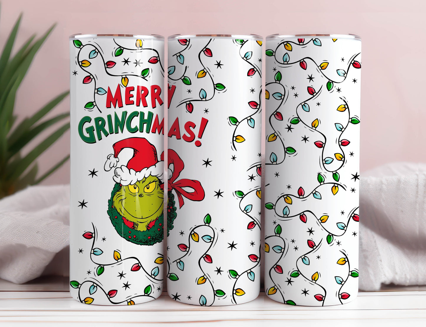 Christmas Green Mean Guy Tumbler Wrap Png Bundle, Weihnachtsfilm 20oz Tumbler, Stanley Tumber, Sofortiger Download, PNG nur Wrap