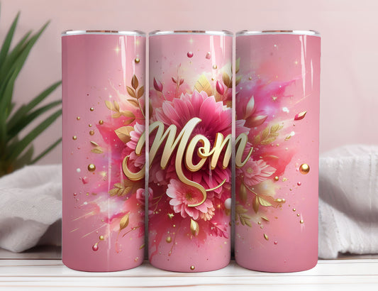 LOVE MOM 20oz Skinny Tumbler Wrap, Sublimation Design, Digital Download PNG,Mom Tumbler Wrap PNG 17 - VartDigitals