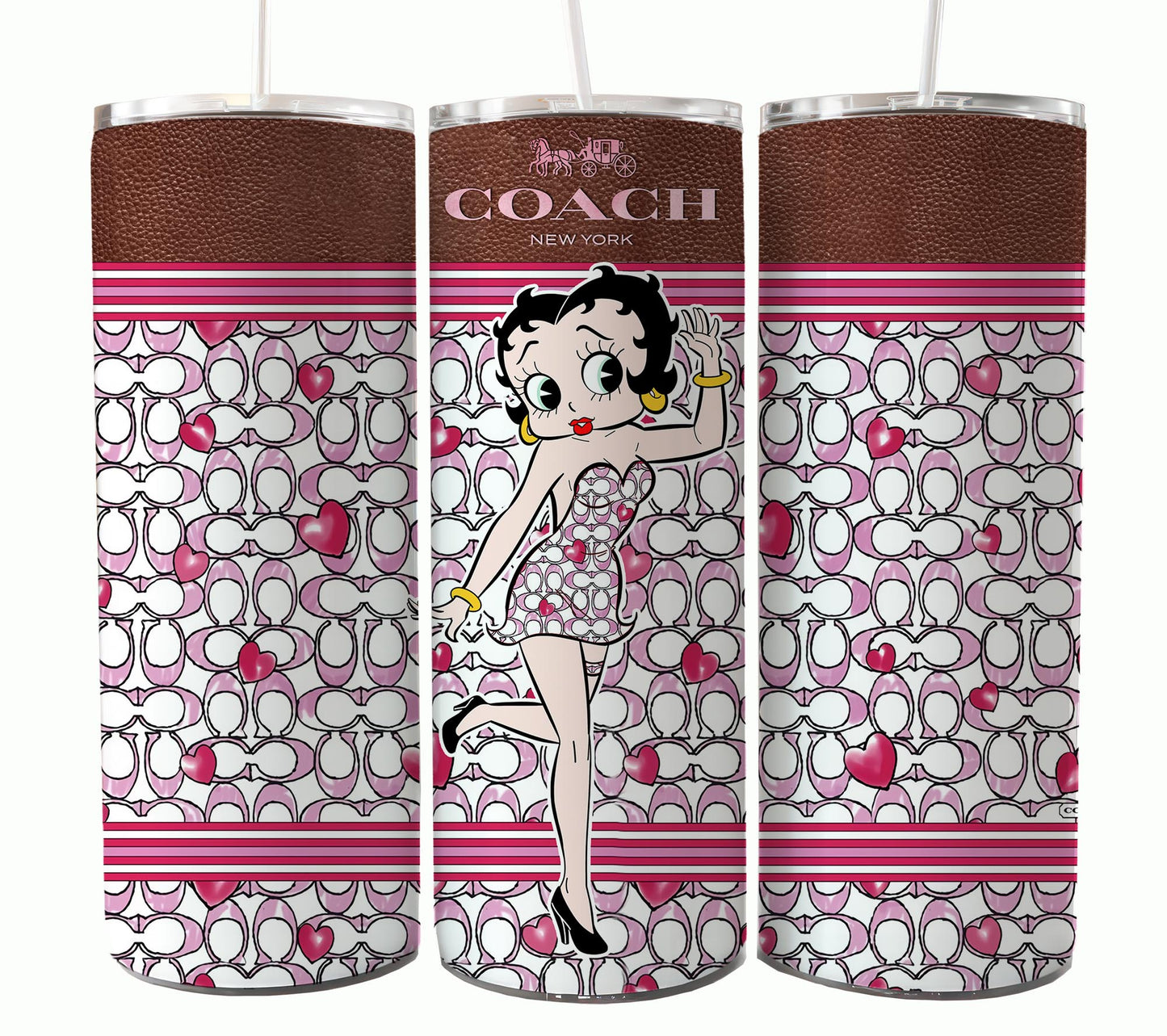 Taschenkollektion Tumbler 20oz Design, Betty 20oz Skinny Straight Tumbler Design, Sublimationsdesigns, Full Tumbler Wrap