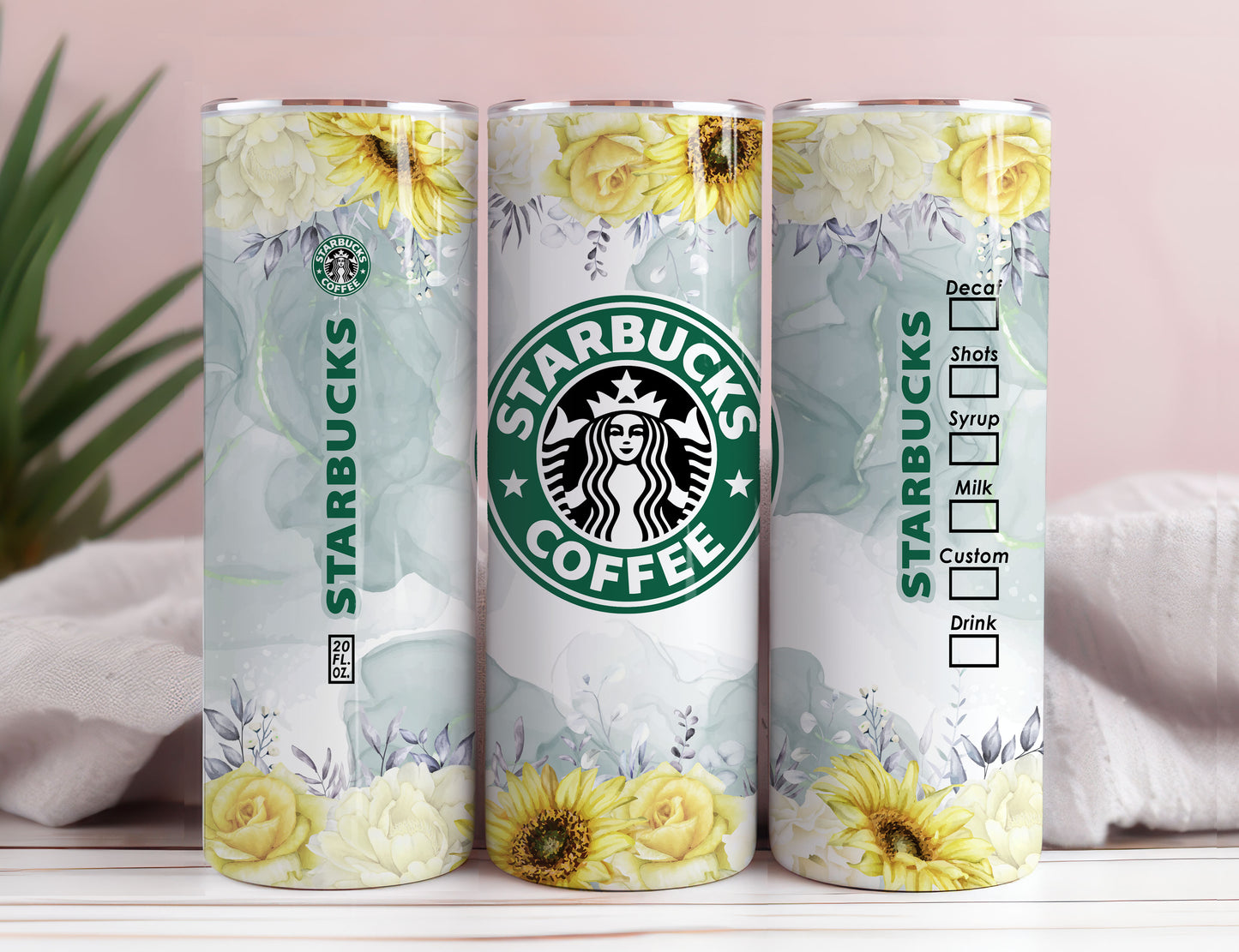 Starbucks 20 oz Tumbler Wrap STRAIGHT TAPERED PNG, Starbucks Hibiscus Tumbler Sublimation Digitaler Download Tumbler Bundle, Sofortiger Download