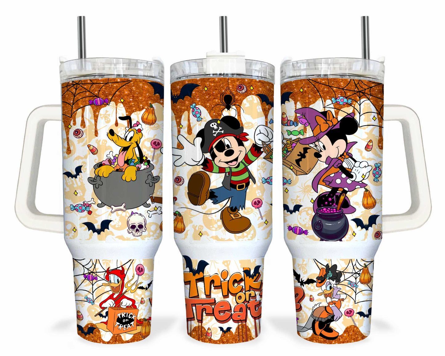 Bundle Cartoon-Figuren 40 oz Tumbler Wrap, Halloween Quencher Tumbler Sublimation, Cartoon Tumbler Png, Princess Wrap, Nightmare Scary