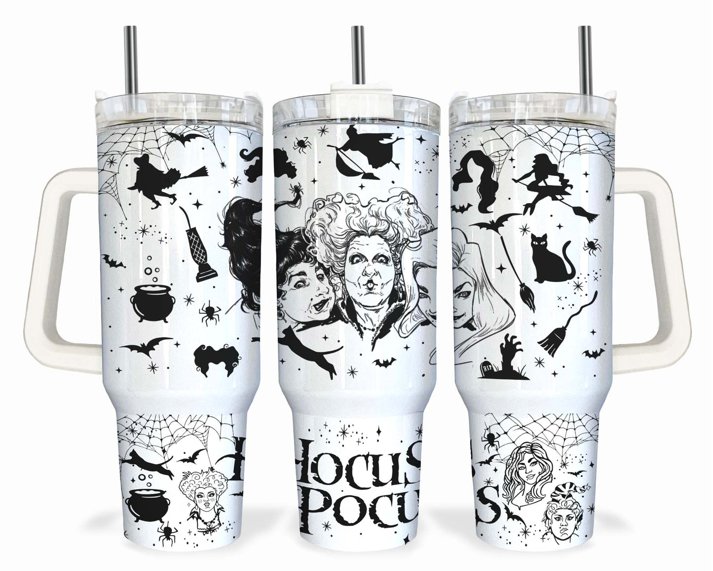 Bundle Cartoon-Figuren 40 oz Tumbler Wrap, Halloween Quencher Tumbler Sublimation, Cartoon Tumbler Png, Princess Wrap, Nightmare Scary