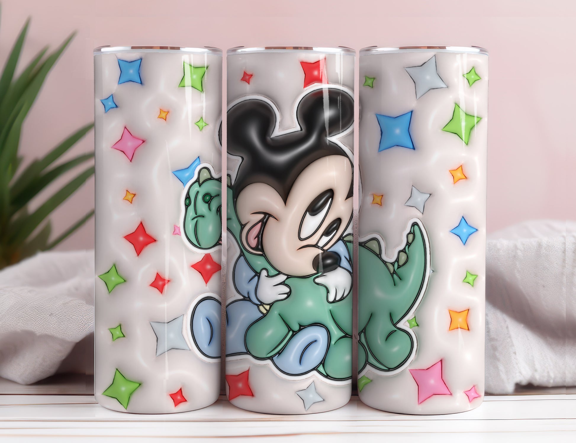 Inflated Mickey Tumbler Wrap Png 3D Tumbler Design Skinny Sublimation Digital Download 3D Sublimation Walt Disney Design Tumbler Wrap 22 - VartDigitals