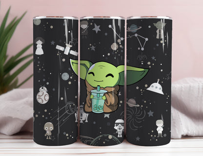 Mickey, Pooh, Stitch, Yoda Sublimationsdesign, ideal für 20oz Skinny Tumbler, kann für Sublimation, Wasserrutsche oder zum Bedrucken von Vinylfolien verwendet werden, süßer Wasserbecher