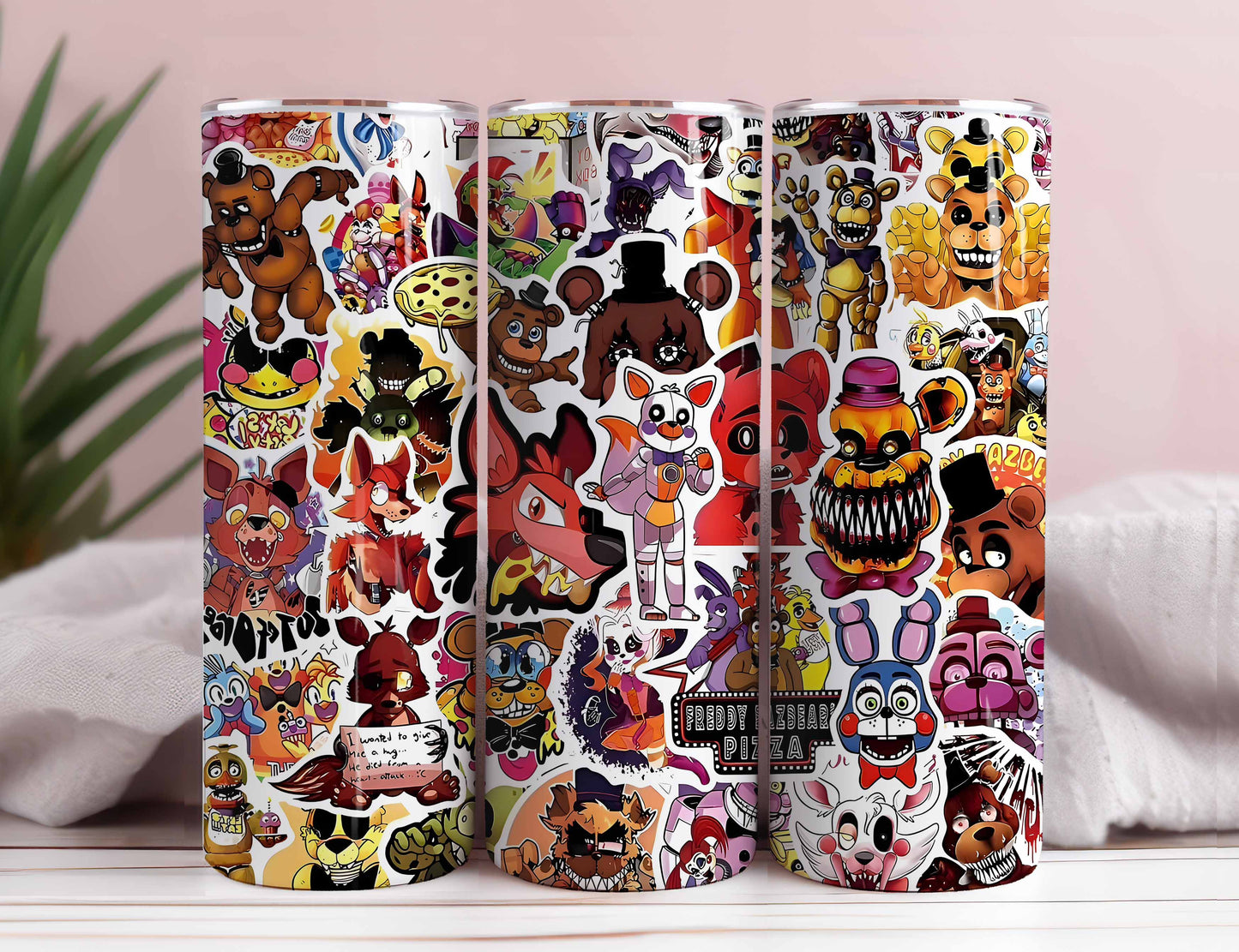 Five Nights At Freddy es Tumbler Png, Gerade &amp; Konische Vorlage, Digitaler Download, Digitaler Download, Sofortiger Download