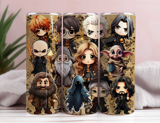 Magischer 20oz Tumbler Wrap PNG, HP Skinny Tumbler Sublimation, Harry Potter Tumbler Png, Charakter Harry Film PNG, Harry Potter Magic Png Download