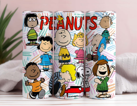 PEANUTS AQUARELL COLLAGE Design Tumbler Wrap für 20oz Png, Sublimation - sofortiger digitaler Download