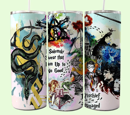 Magischer 20oz Tumbler Wrap PNG, HP Skinny Tumbler Sublimation, Zauberer Tumbler Png, Potterhead Tumbler Png, Hogwarts Wrap, Harry Magic Png