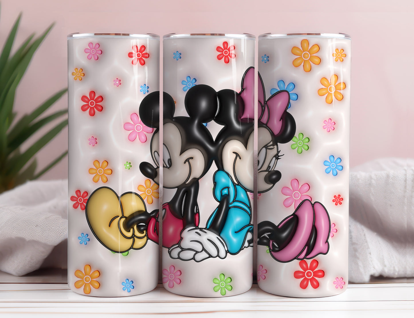 Inflated Mickey Tumbler Wrap Png 3D Tumbler Design Skinny Sublimation Digital Download 3D Sublimation Walt Disney Design Tumbler Wrap 23 - VartDigitals