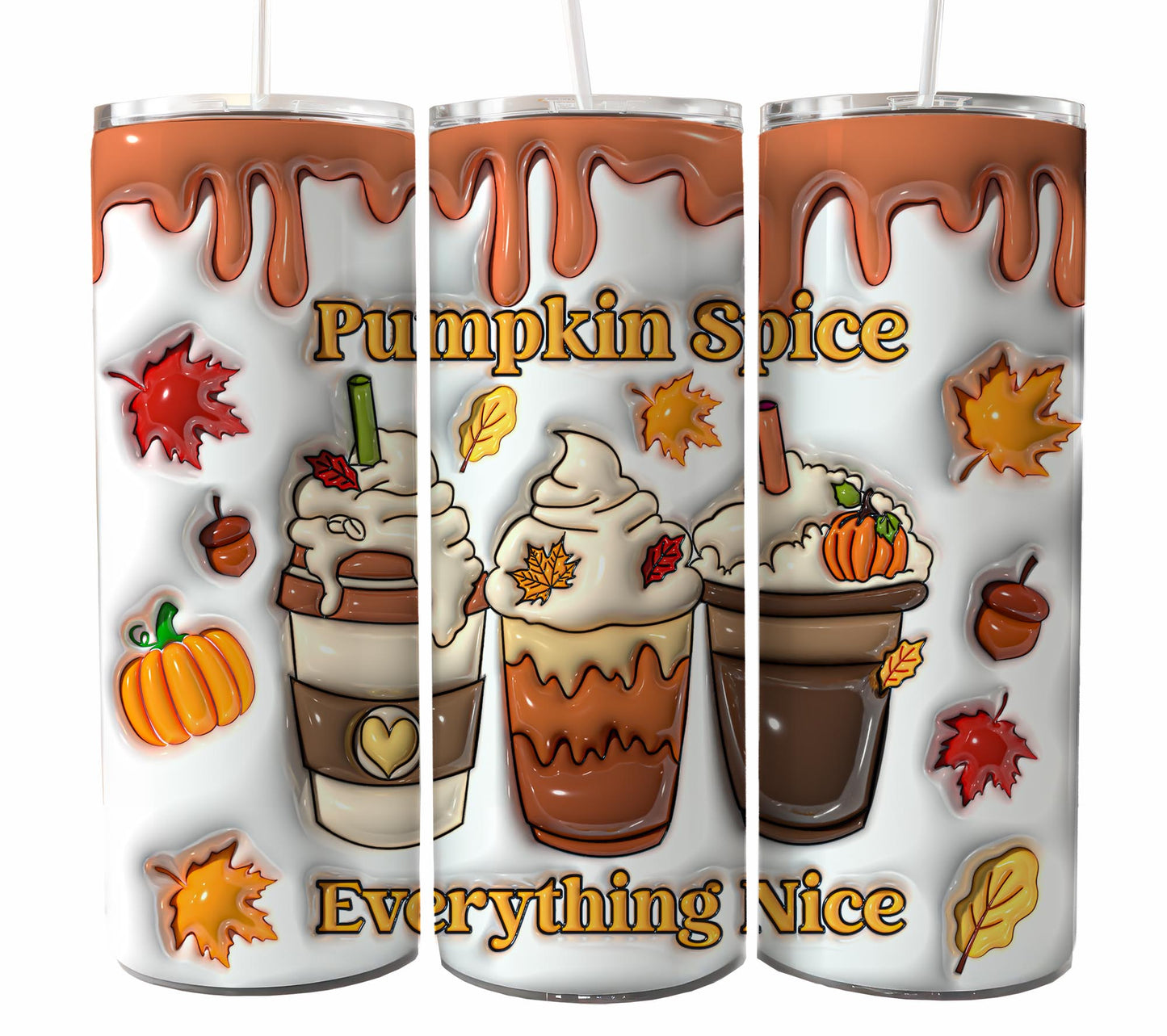 Herbst 20 oz Skinny Tumbler Bundle, Herbst Vibes Tumbler Wrap, Herbst Tumbler Sublimation Design, Hello Fall Tumbler Design - PNG