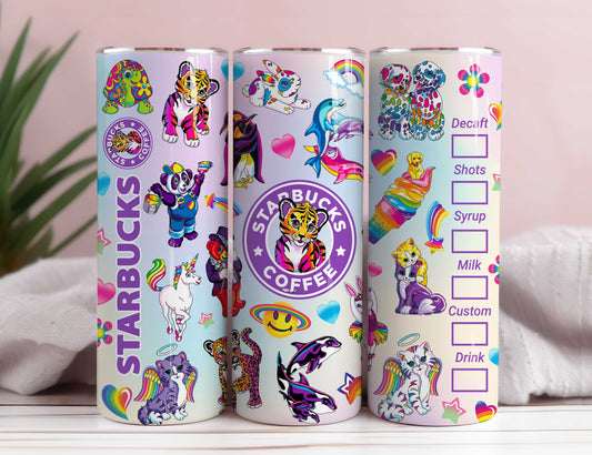 Retro Cartoon Tumbler, Cartoon Tumbler Wrap, 20oz Skinny Tumbler, 90er Baby süßes Tumbler Design Sublimation Designs Downloads, Png