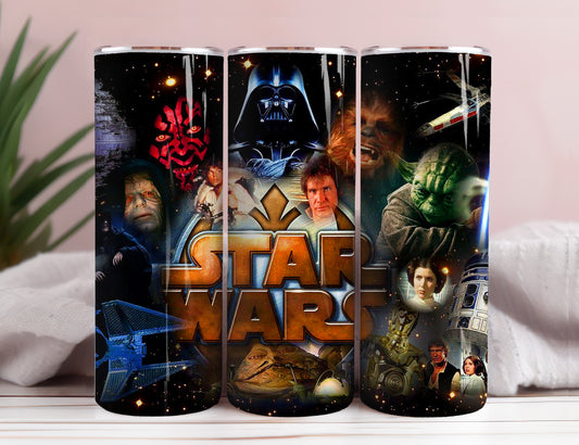 Star Wars Tumbler Wrap, 20 oz Skinny Tumbler Sublimation Design, Tumbler Wrap Design, Sofortiger digitaler Download PNG 5