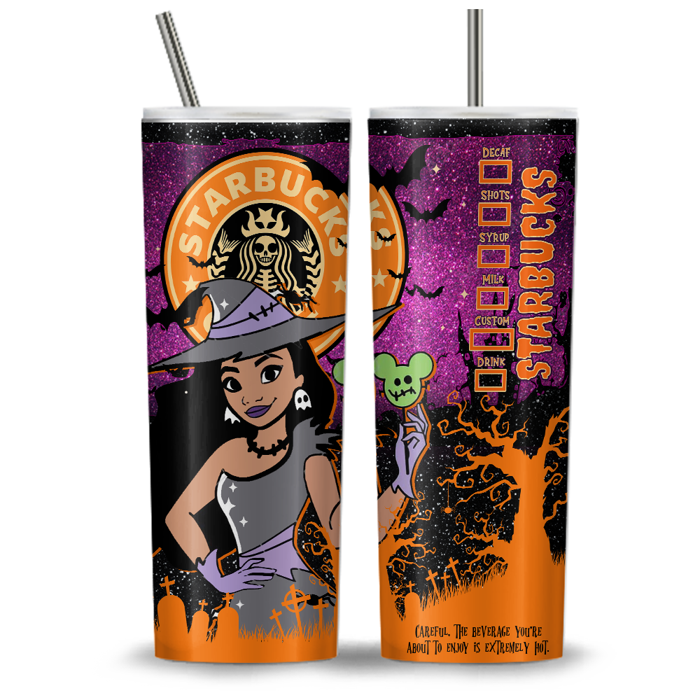 Princess Halloween Starbucks 20oz Tumbler Wrap, Princess Tumbler Png, Ariel Png, Die Schöne und das Biest, Süßes oder Saures, Gruselige Stimmung (11 PNG-Dateien)