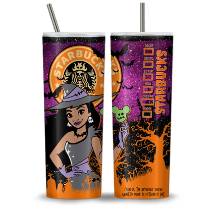 Princess Halloween Starbucks 20oz Tumbler Wrap, Princess Tumbler Png, Ariel Png, Die Schöne und das Biest, Süßes oder Saures, Gruselige Stimmung (11 PNG-Dateien)