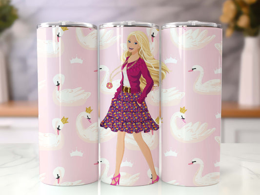 Barbie Tumbler Wrap, 20oz Straight Skinny Wrap, Sublimation Design, Cartoon Tumbler Design, Digital Download - PNG 63 - VartDigitals