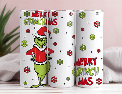 Christmas Green Mean Guy Tumbler Wrap Png Bundle, Weihnachtsfilm 20oz Tumbler, Stanley Tumber, Sofortiger Download, PNG nur Wrap