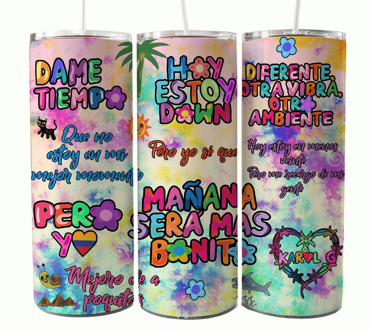 Karol 专辑 Tumbler，Karol Tumbler Wrap，Manana Sera Bonito PNG，Karol G 新专辑封面，Manana Sera Bonito，Pero Tu，kármika，Png