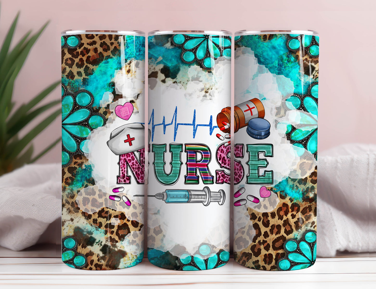 Krankenschwester Tumbler Wrap 20 oz Skinny Tumbler Pflege Sublimation Design Digital Download Instant Digital Only, Krankenschwester Leben RN Tumbler PNG 6