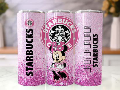 Bundle 20 oz Mickey und Freunde Starbucks Tumbler Wrap, Mickey Minnie Tumbler PNG, Baby Yoda Tumbler, Pooh Kaffee Tumbler Sublimation