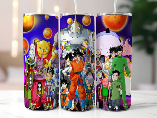 Anime Manga 20oz Skinny Tumbler Sublimation Designs, Cartoon Movie for Straight and Tapered Tumbler PNG, Cartoon Characters Tumbler Wrap PNG 6 - VartDigitals