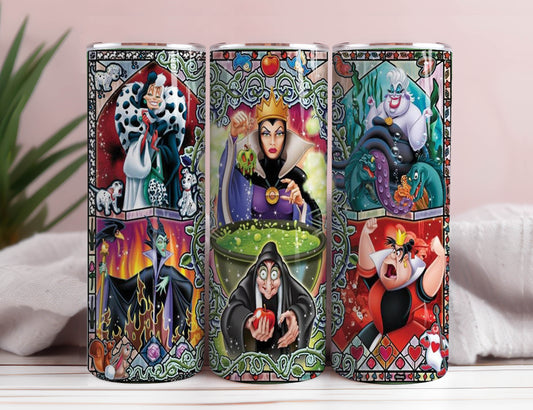 Bösewichte 20oz Skinny Tumbler Straight Sublimation Sofort Download Wrap Png, Cartoon Film Tumbler Wrap Png 6