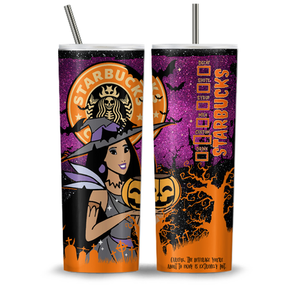 Princess Halloween Starbucks 20oz Tumbler Wrap, Princess Tumbler Png, Ariel Png, Die Schöne und das Biest, Süßes oder Saures, Gruselige Stimmung (11 PNG-Dateien)