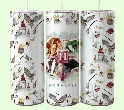 Magischer 20oz Tumbler Wrap PNG, HP Skinny Tumbler Sublimation, Zauberer Tumbler Png, Potterhead Tumbler Png, Hogwarts Wrap, Harry Magic Png