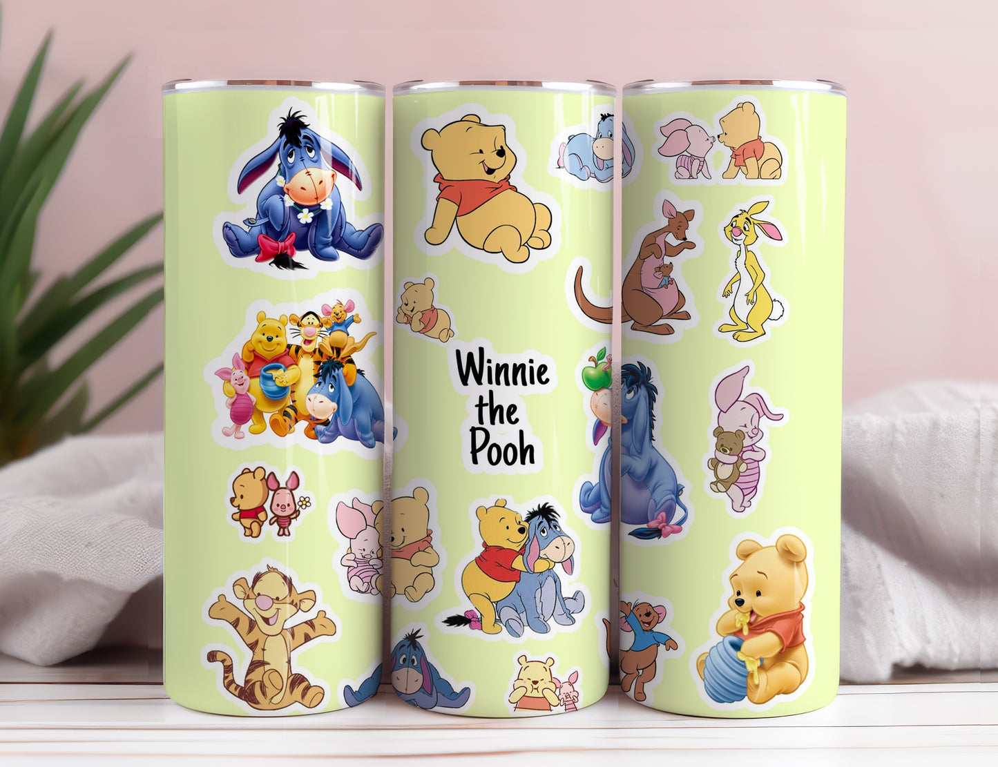 Winnie Pooh 20oz Skinny Tumbler Sublimation Designs, Cartoon Pooh Tumbler Png, Winnie The Pooh Wrap, Sofortiger Download #STD 7