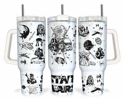 Bundle Cartoon-Figuren 40 oz Tumbler Wrap, Halloween Quencher Tumbler Sublimation, Cartoon Tumbler Png, Princess Wrap, Nightmare Scary