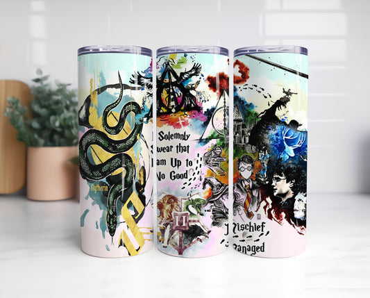 Magic 20 oz Tumbler Wrap PNG, HP Skinny Tumbler Sublimation, Wizard Tumbler Png, Potterhead Tumbler Png, Hogwarts Wrap, Harry Magic - VartDigitals