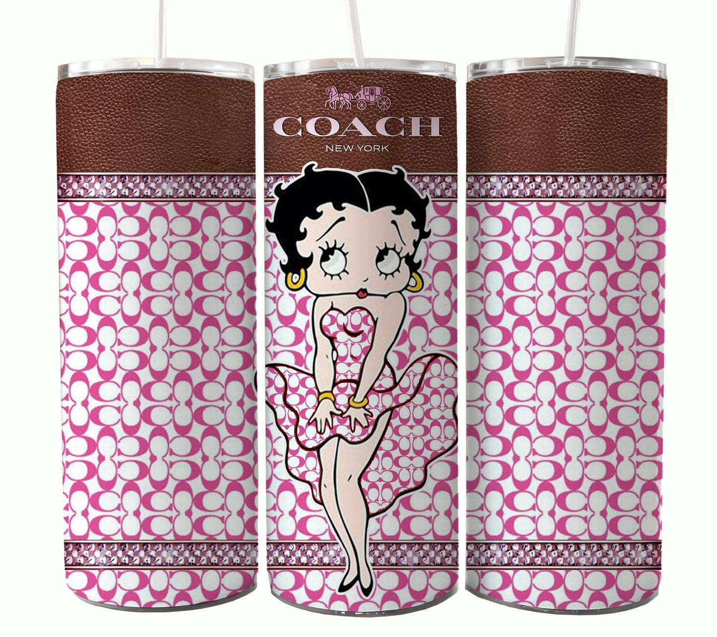 Taschenkollektion Tumbler 20oz Design, Betty 20oz Skinny Straight Tumbler Design, Sublimationsdesigns, Full Tumbler Wrap