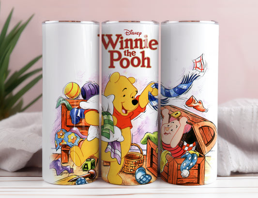 Winnie Pooh 20oz Skinny Tumbler Sublimation Designs, Cartoon Pooh Tumbler Png, Winnie The Pooh Wrap, Sofortiger Download #STD 8