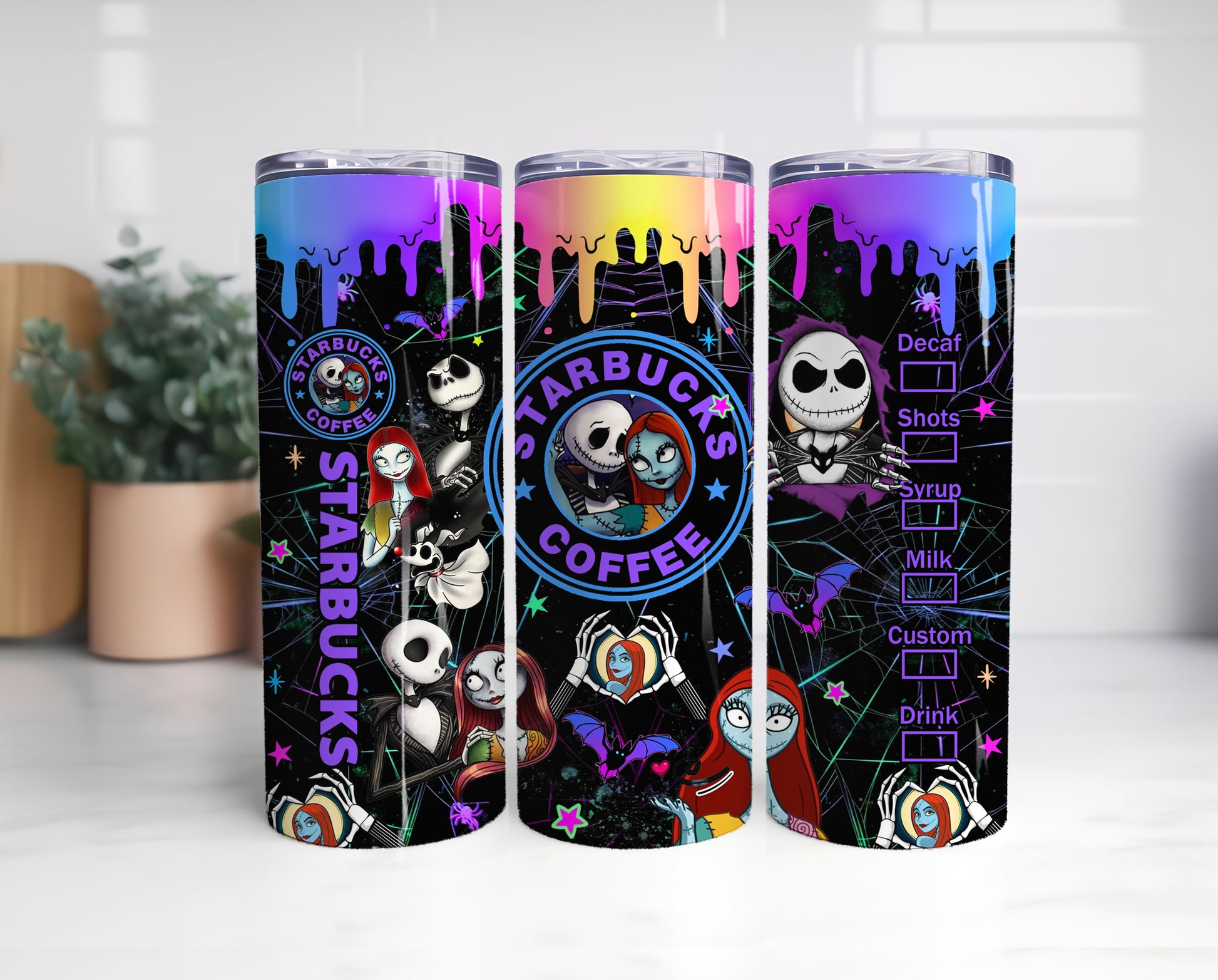 Jack Skellington Tumbler, 20oz Skinny Straight, Jack Sally Valentine, Halloween Tumbler PNG, Full Tumbler Wrap, Png, Instant Download - VartDigitals