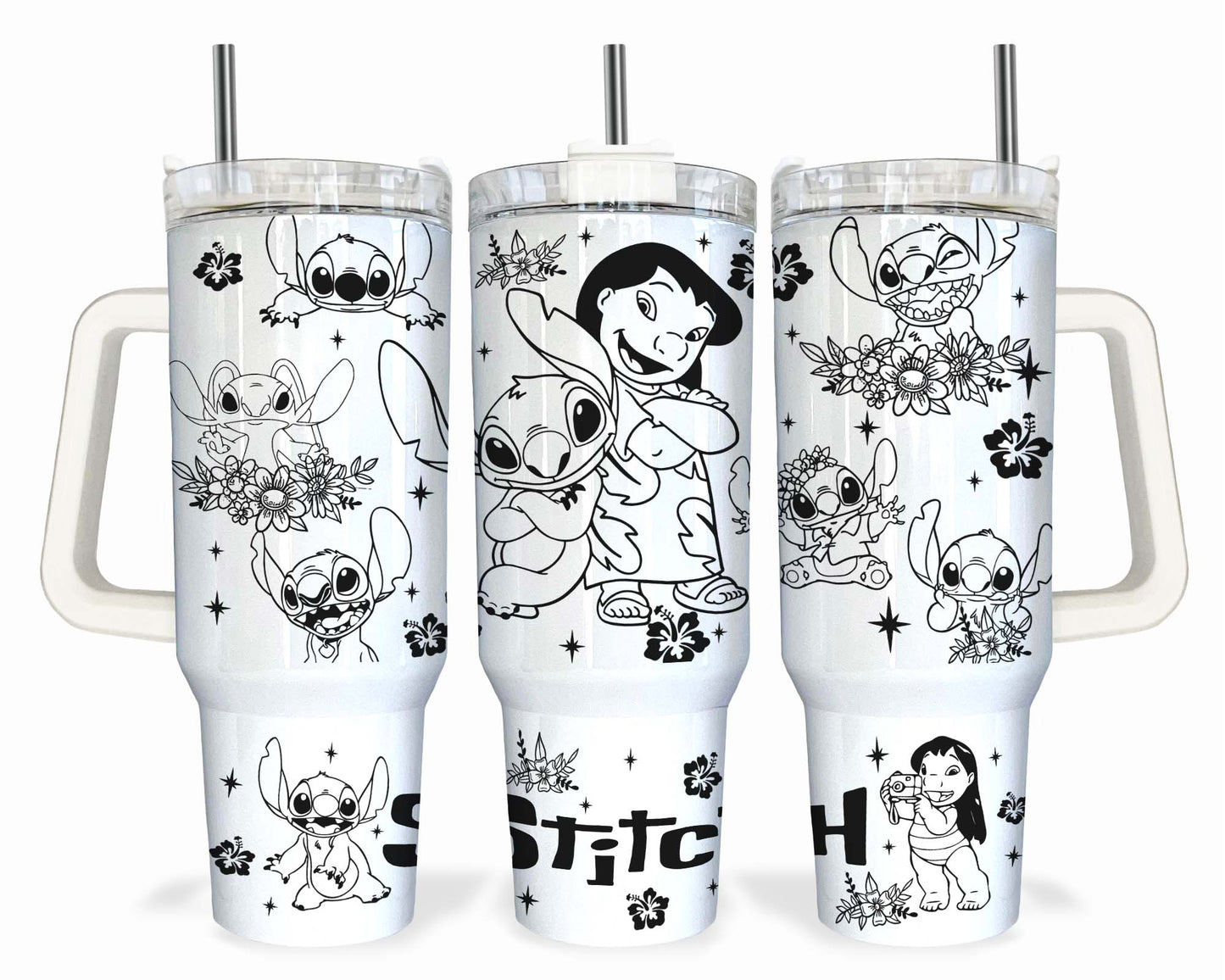 Bundle Cartoon-Figuren 40 oz Tumbler Wrap, Halloween Quencher Tumbler Sublimation, Cartoon Tumbler Png, Princess Wrap, Nightmare Scary