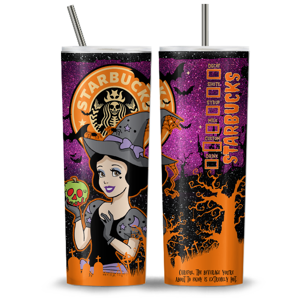 Princess Halloween Starbucks 20oz Tumbler Wrap, Princess Tumbler Png, Ariel Png, Die Schöne und das Biest, Süßes oder Saures, Gruselige Stimmung (11 PNG-Dateien)